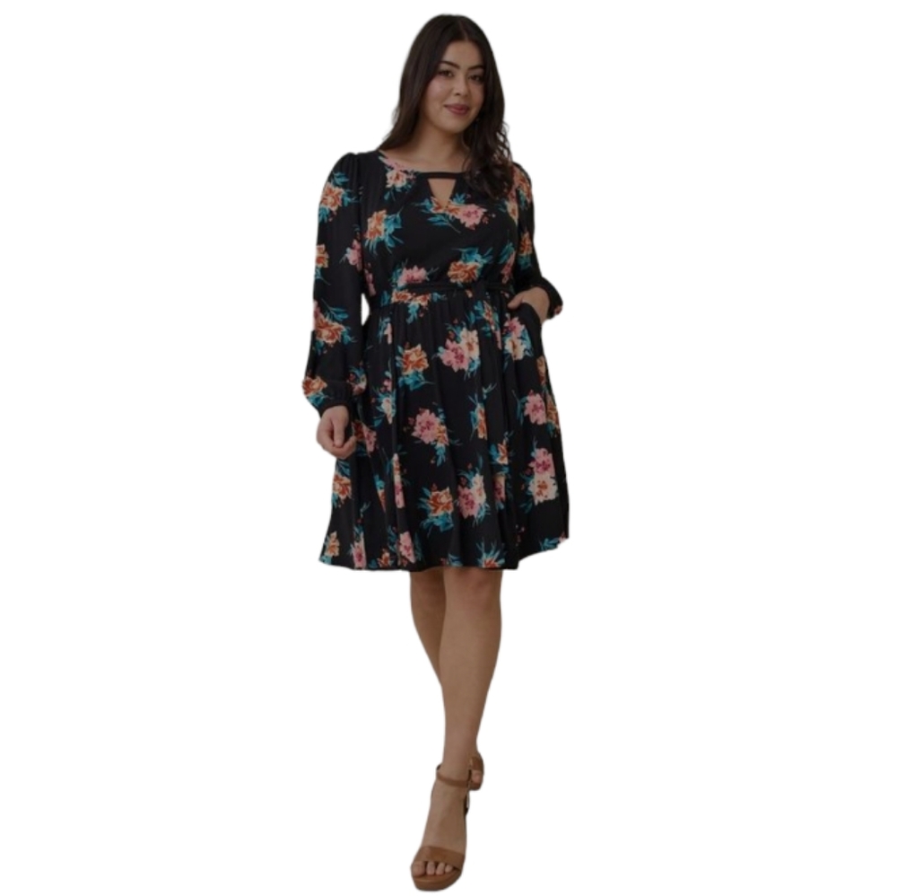 Torrid Mini Stretch Challis A-line Dress size 2 - Picture 2 of 6